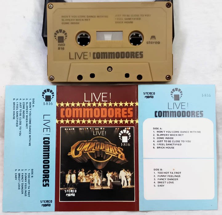 Live Commodores Audio Cassette