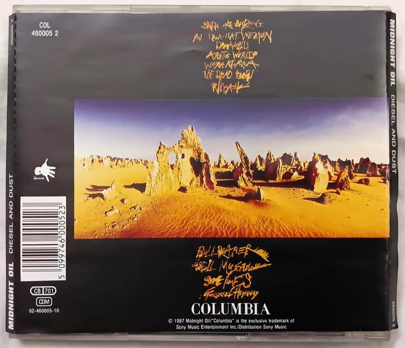 Midnight Oil Diesel and Dust Audio cd.