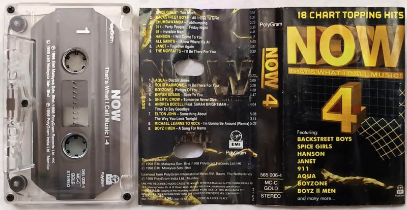 Now 4 Thats What I Call Music Audio Cassette