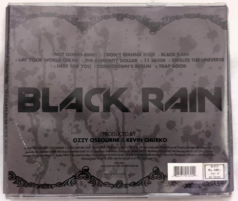 Ozzy Osbourne Black Rain Audio cd
