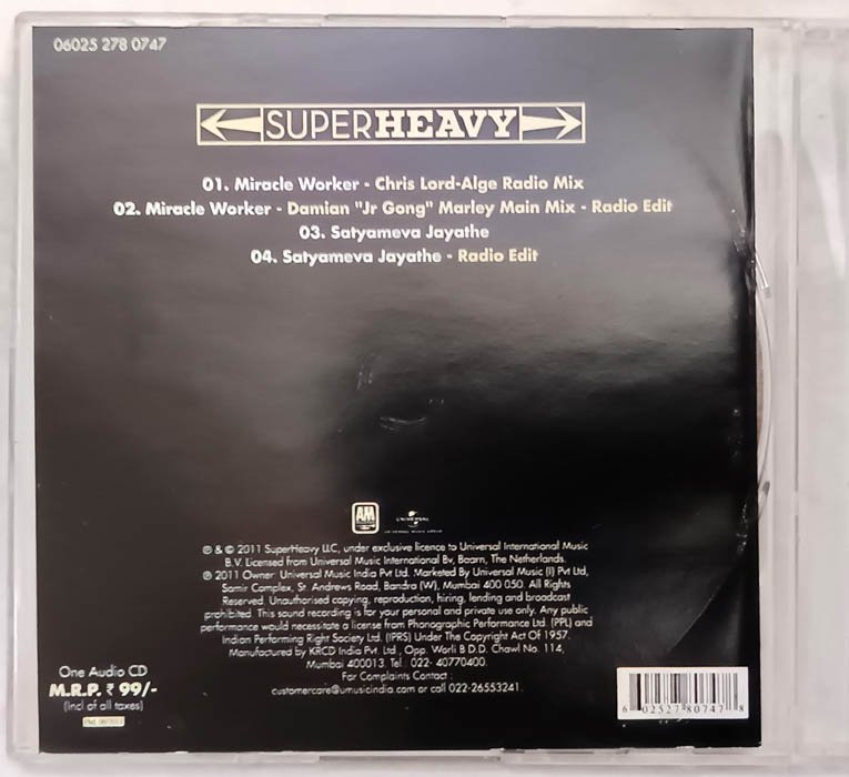 Super Heavy Include Miracle Worker and Satyameva Jeyathe Hindi Audio Cd