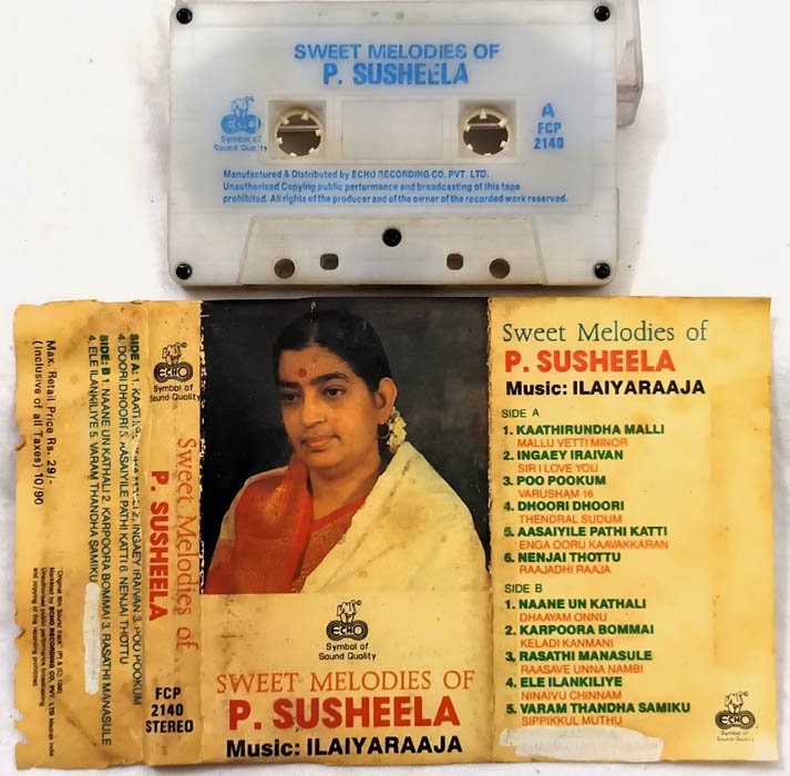 Sweet Melodies of P Susheela Tamil Audio Cassette