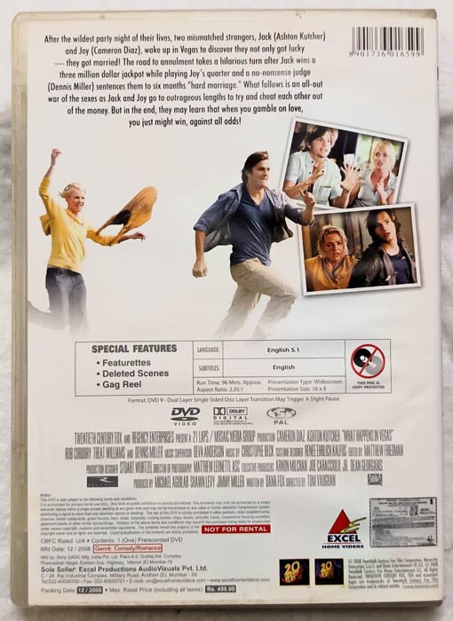 What Happens in Vegas English Movie DVD.