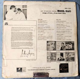 an Evening with MOHD Rafi Hindi Vinyl Records