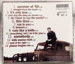 Bryan Adams So Far So Good Audio Cd