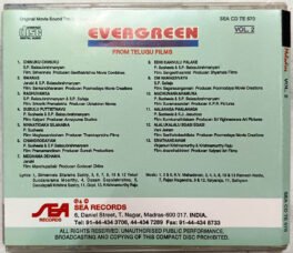 EVERGREEN Melodies From Telugu Films Vol. 2 Audio cd