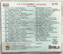 K B Sundarambal – All Time Hits Tamil Film Songs Audio CD