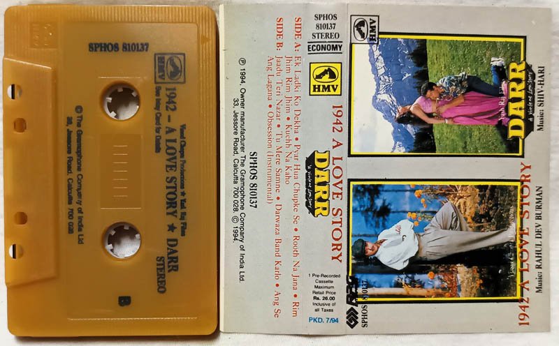 1942 A Love Story-Darr Hindi Audio Cassette