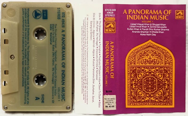 A Panorama of Indian Music Volume 1 Audio Cassette