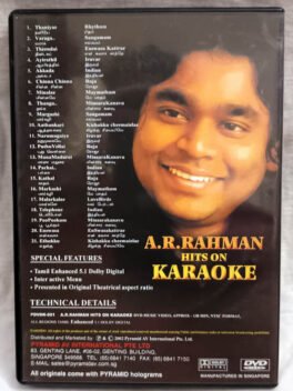 A.R.Rahman Hits on Karoke Tamil Songs Dvd