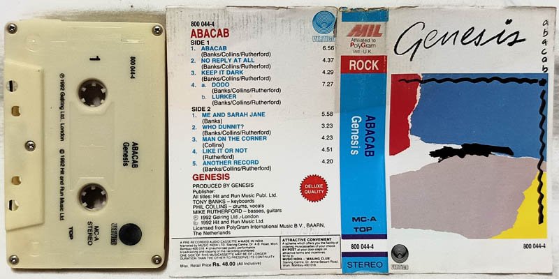 Abacab-Genesis Audio Cassette