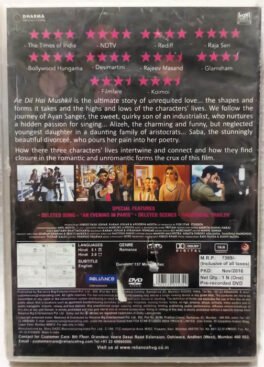 Ae Dil Hai Mushkil Hindi Movie DVD