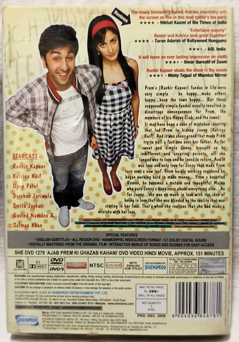 Ajab Prem Ki Ghazab Kahani Hindi Movie Dvd.