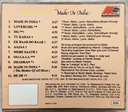 Alisha Made In India Hindi Audio Cd