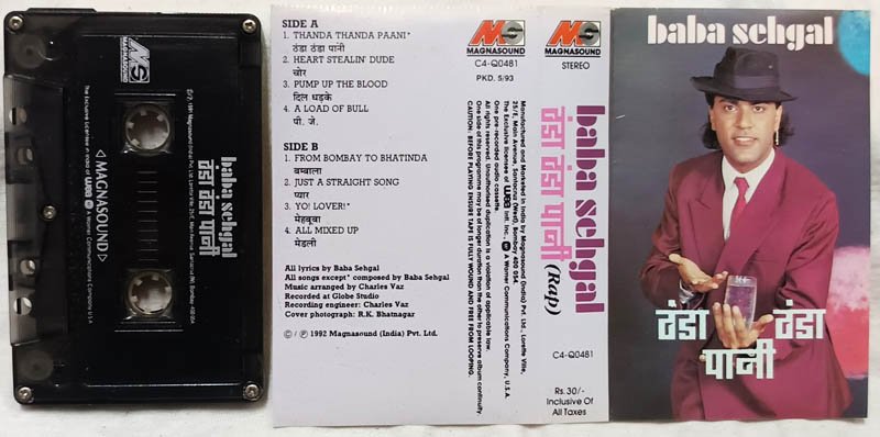 Baba Sehgal Rap Hindi Audio Cassette.
