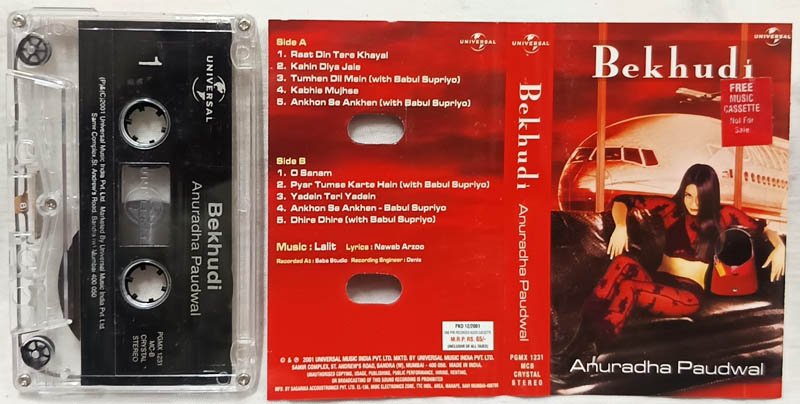 Bekhudi Hindi Audio Cassette By Anuradha Paudwal