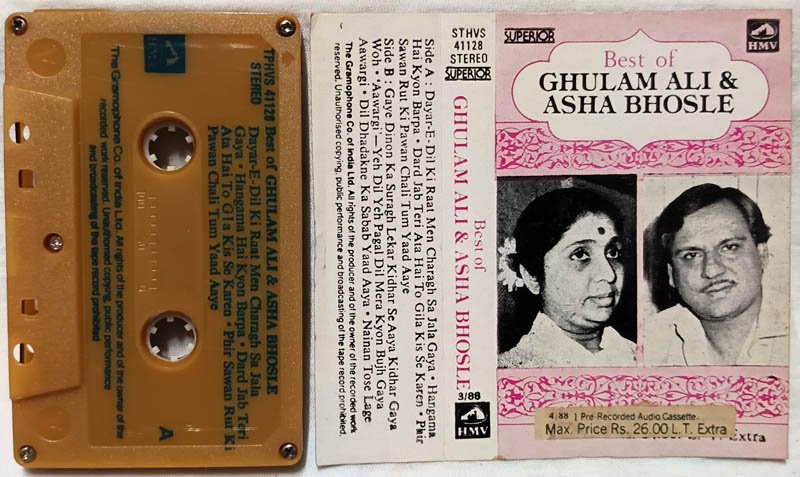 Best of Ghulam Ali and Asha Bhosle Hindi Audio Cassette
