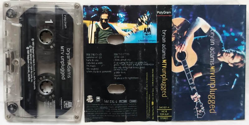 Bryan Adams MTV Unplugged Audio Cassette