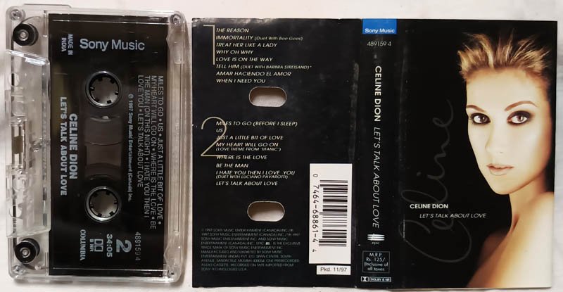 Celine Dion Lets Talk About Love Audio Cassette