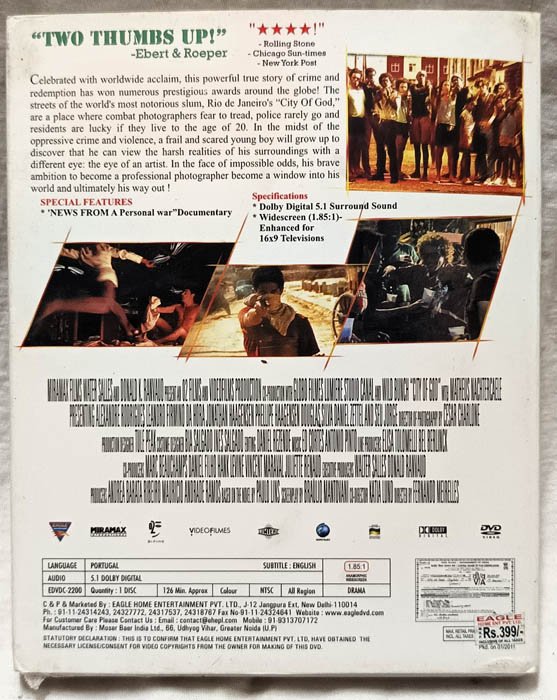 City of God English Movie Dvd.