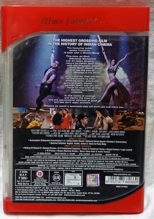 Dhoom 3 Hindi Movie Dvd.