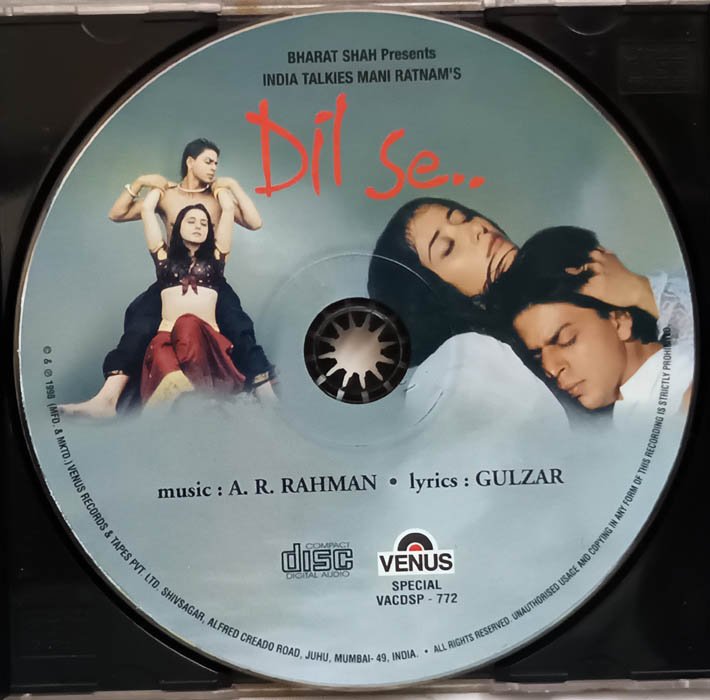 Dil Se Hindi Film Audio cd By A R Rahman..