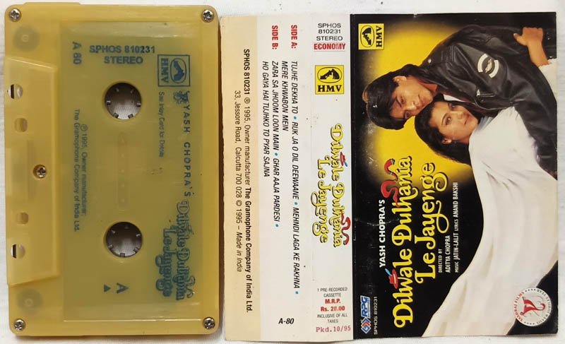 Dilwale Dulhania Le Jayenge Hindi Audio Cassette By Jatin-Lalit