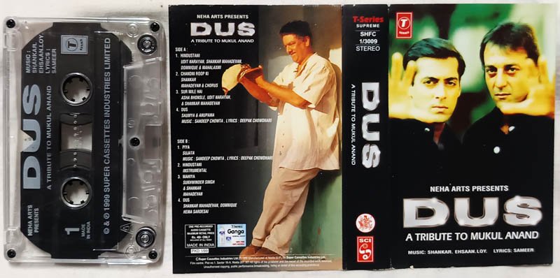 Dus Hindi Audio Cassette By Shankar-Ehsaan-Loy