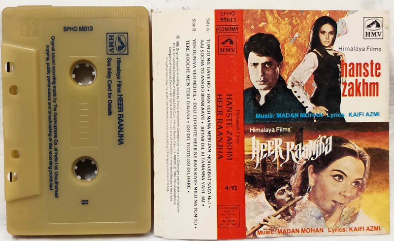Hanste Zakhm-Heer Raanjha Hindi Audio Cassette By Madan Mohan