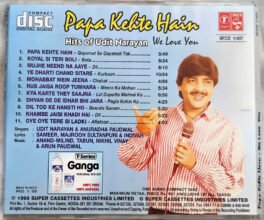 Hits of Udit Narayan Hindi Audio cd
