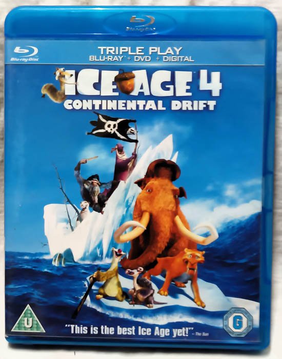 Ice Age 4 Continental Drift English Movie Blu-Ray Disc