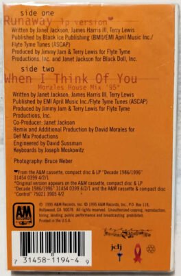 Janet Jackson Run Away Audio Cassette