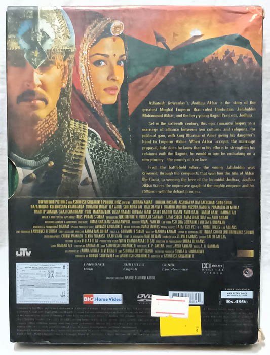 Jodhaa Akbar Hindi Movie Dvd .