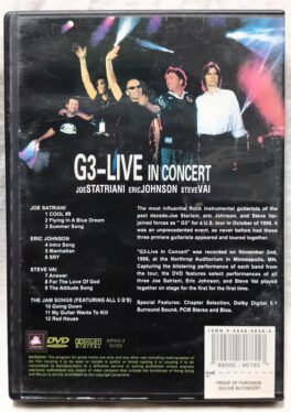 Joe Satraini Eric Johnson Steve Vai G3 Live in Concert English Dvd