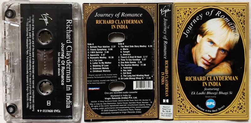 Journey of Romance Richard Clayderman in India Audio Cassette