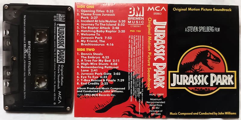 Jurassic Park Original Motion Picture Soundtrack Audio Cassette