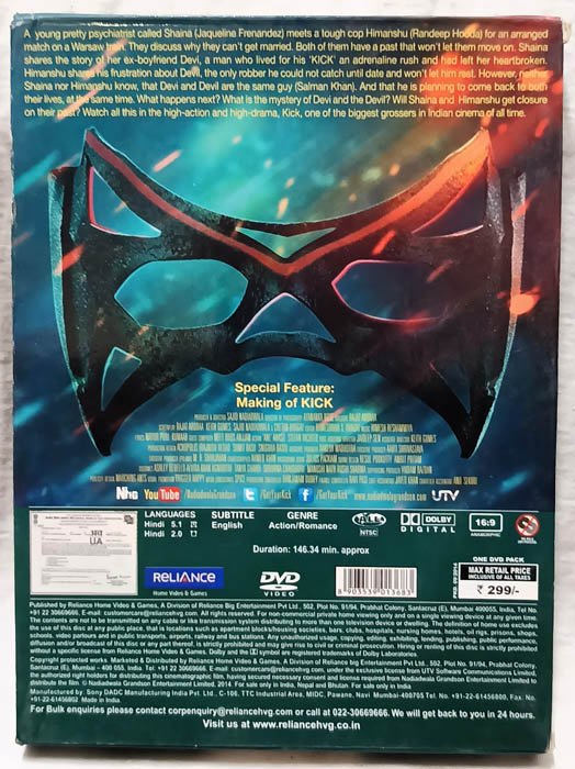 Kick Hindi Movie Dvd.