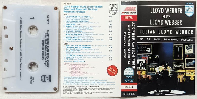 LLoyd Webber Plays Julian Lloyd Webber With the Royal Philharmonic Orchestra Audio Cassette