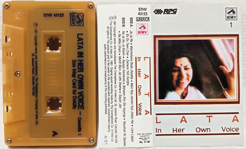 Lata in Her Own Voice Vol.1 Hindi Audio Cassette