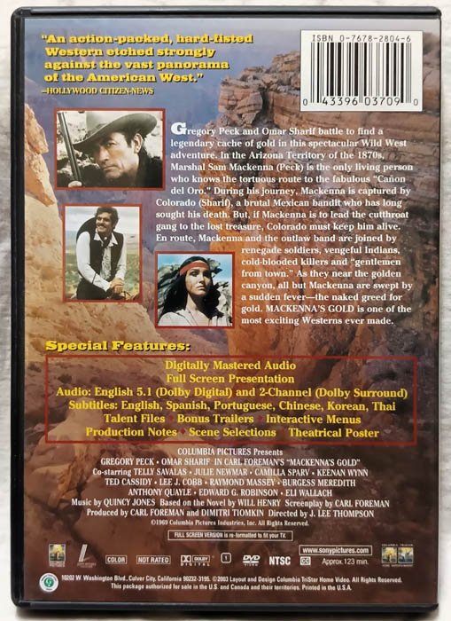 Mackennas Gold English Movie Dvd