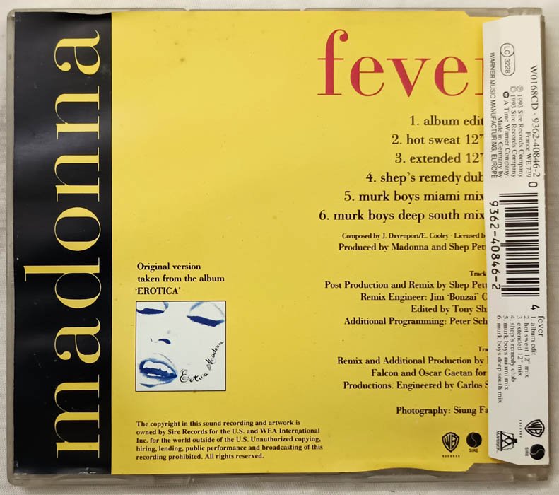 Madonna Fever Audio cd.