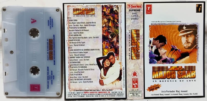 Major Saab Hindi Audio Cassette By Anand Raj Anand