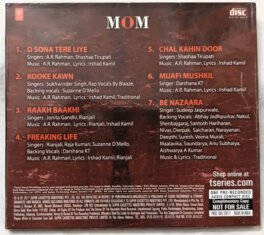 Mom Hindi Audio cd A R Rahman