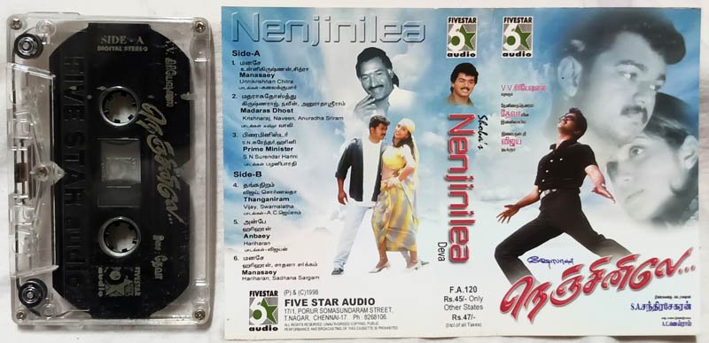 Nenjinilee Tamil Audio Cassette By Deva