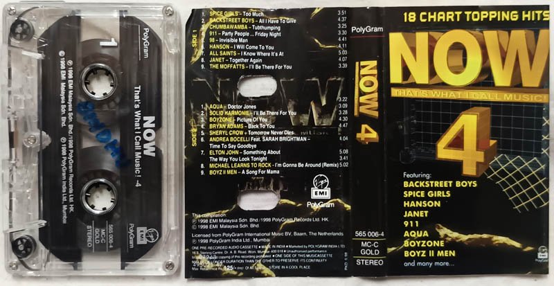 Now 4 Thets what I Call Music Audio Cassette