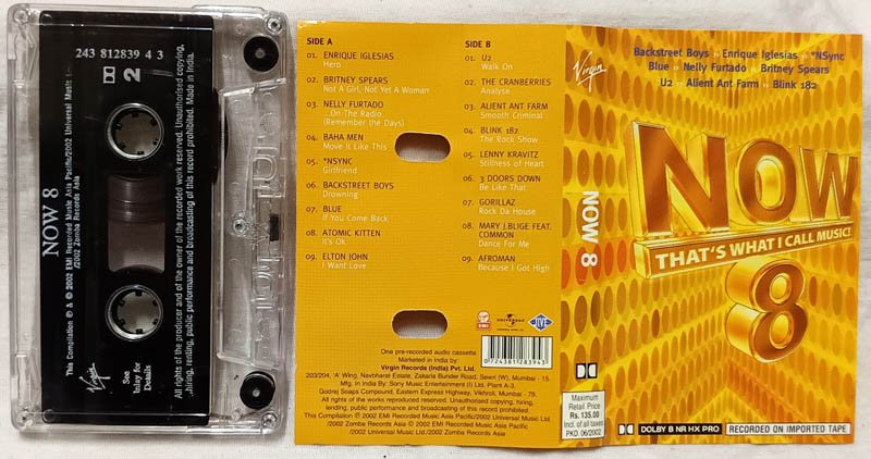 Now 8 That is What I Call Music Audio Cassette