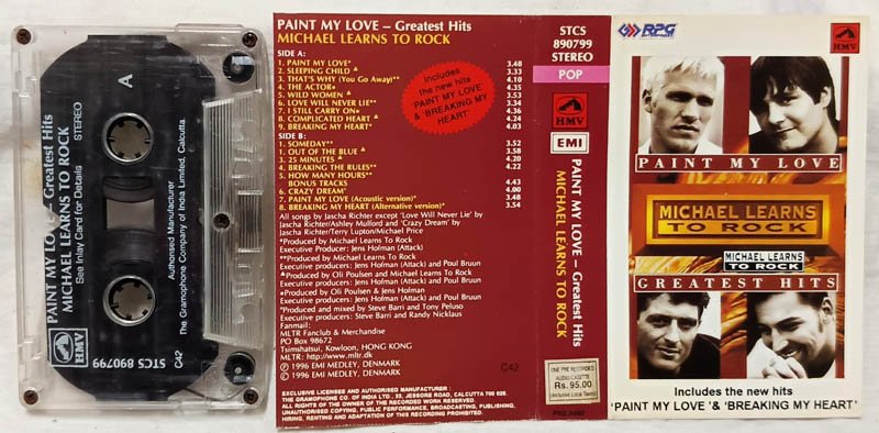 Paint My Love Michael Learns To Rock Greatest Hits Audio Cassette