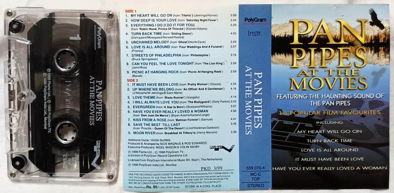 Pan Pipes at The Movies Audio Cassette