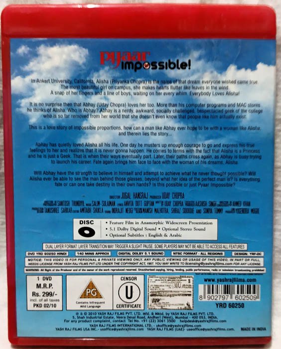 Pyaar Impossible Hindi Movie DVD