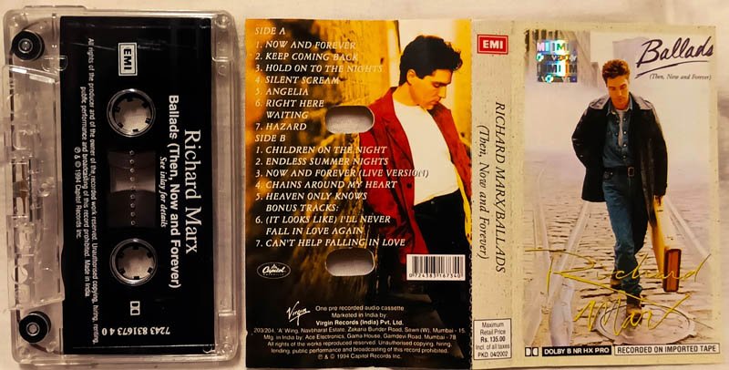 Richard MarxBallads Then Now and Forever Audio Cassette